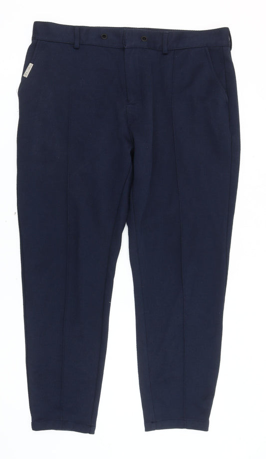 Mauvais Women's Blue Straight Trousers Size 8