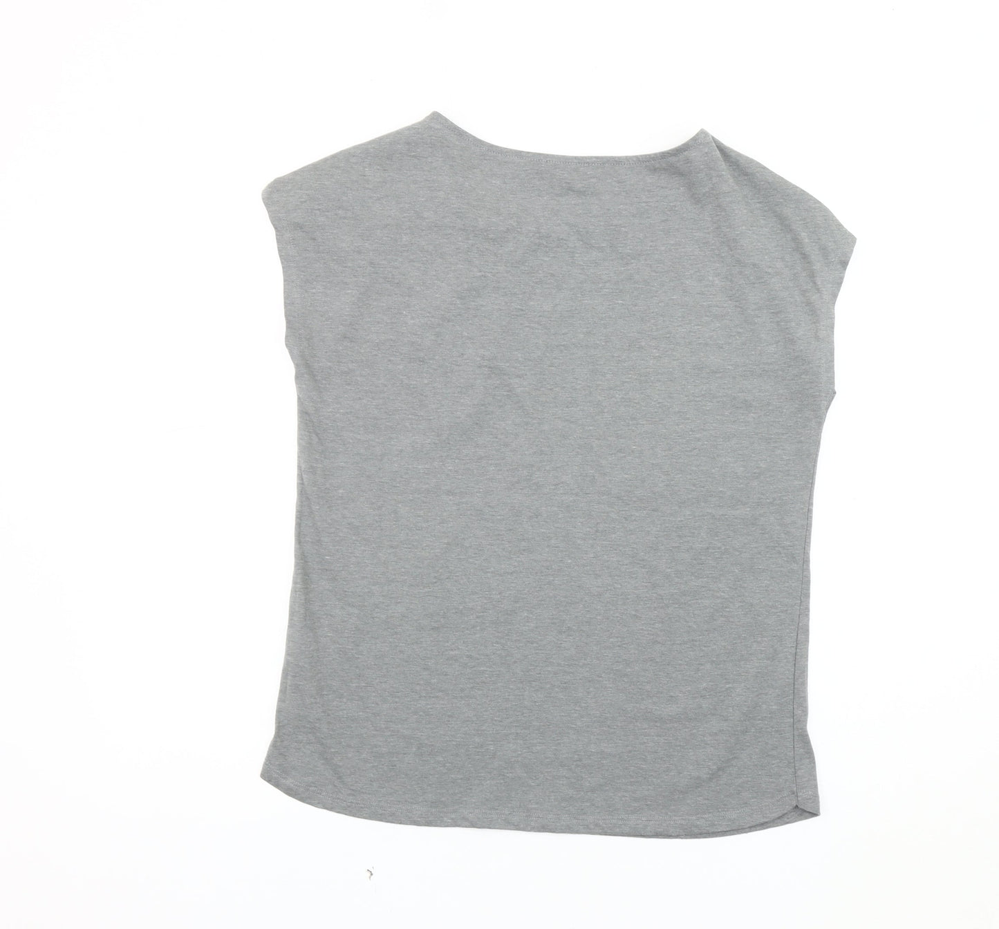 Warehouse Women's Grey T-Shirt UK 12 - Casual Sleeveless Top
