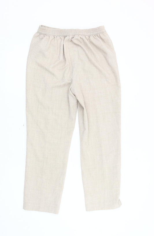 Honor Millburn Women’s Beige Trousers, Size 12, Elastic Waist