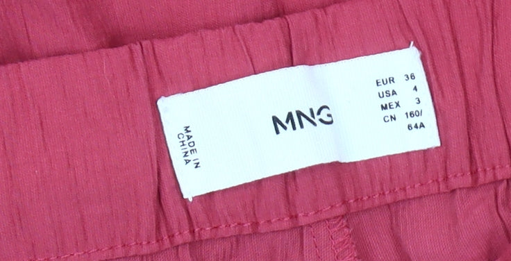 MNG Women's Red Wide-Leg Trousers Size 8