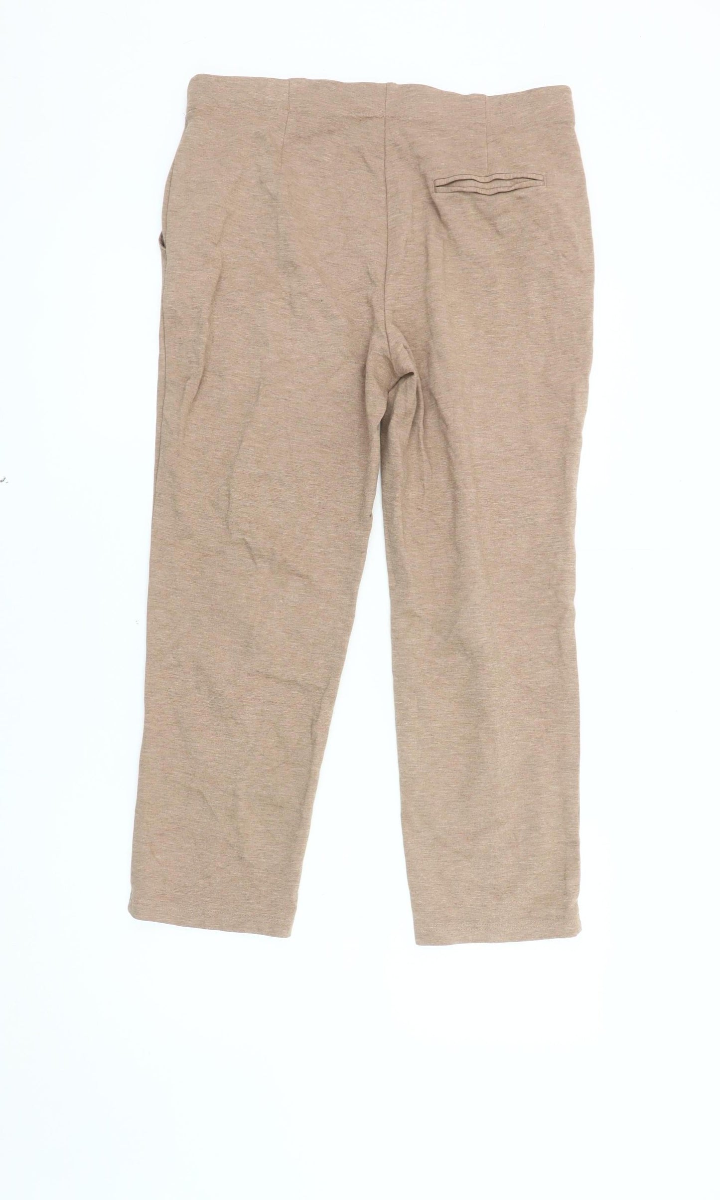 Marks and Spencer Beige Elastic Waist Trousers Women Size 10