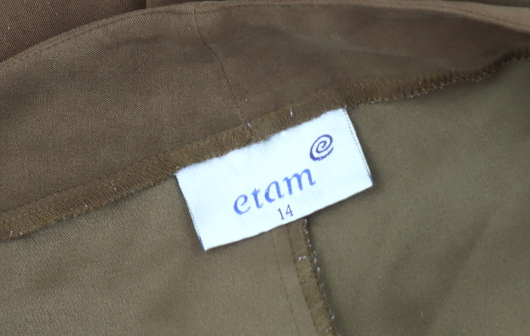 Etam Women’s Brown Straight Leg Trousers Size 14