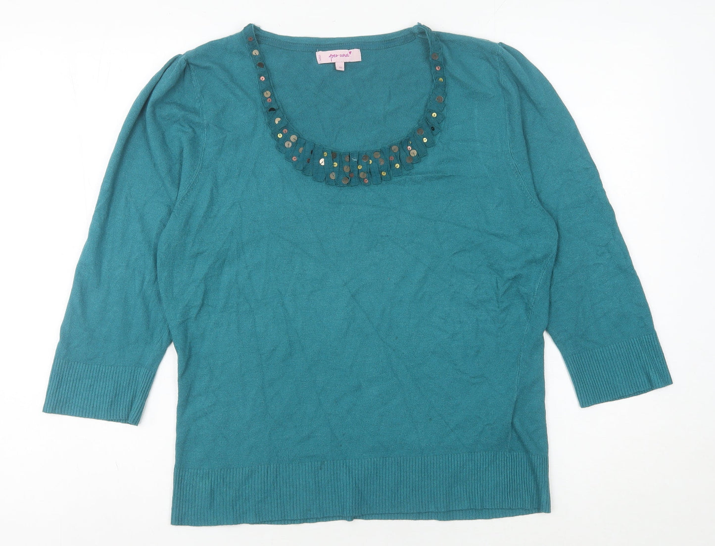 Marks and Spencer Women's Green Pullover Jumper Size 18