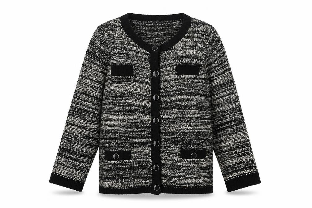 Wallis Women's Black Cardigan, Small Petite, Button Accent