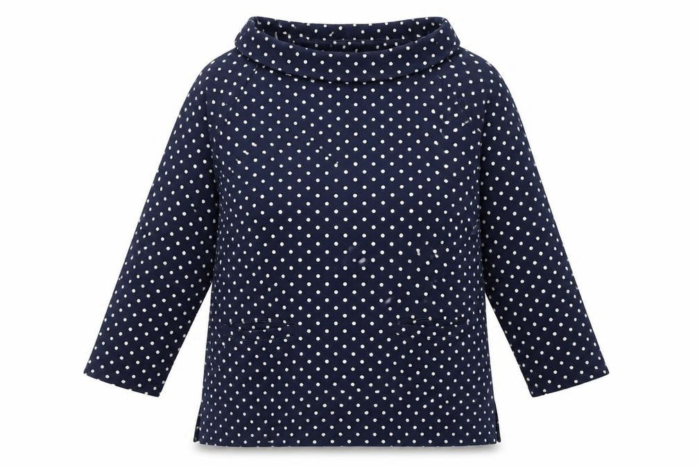 Laura Ashley Women’s Blue Polka Dot Sweatshirt Size 10