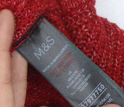 Marks & Spencer Women's Red Collared Pullover M
