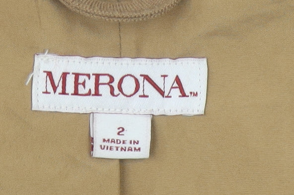 Merona Women's Brown Long Waistcoat Size 2