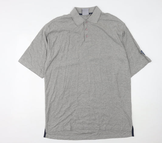 Punch Men’s Grey Polo Shirt XL Collared Solid Sportswear