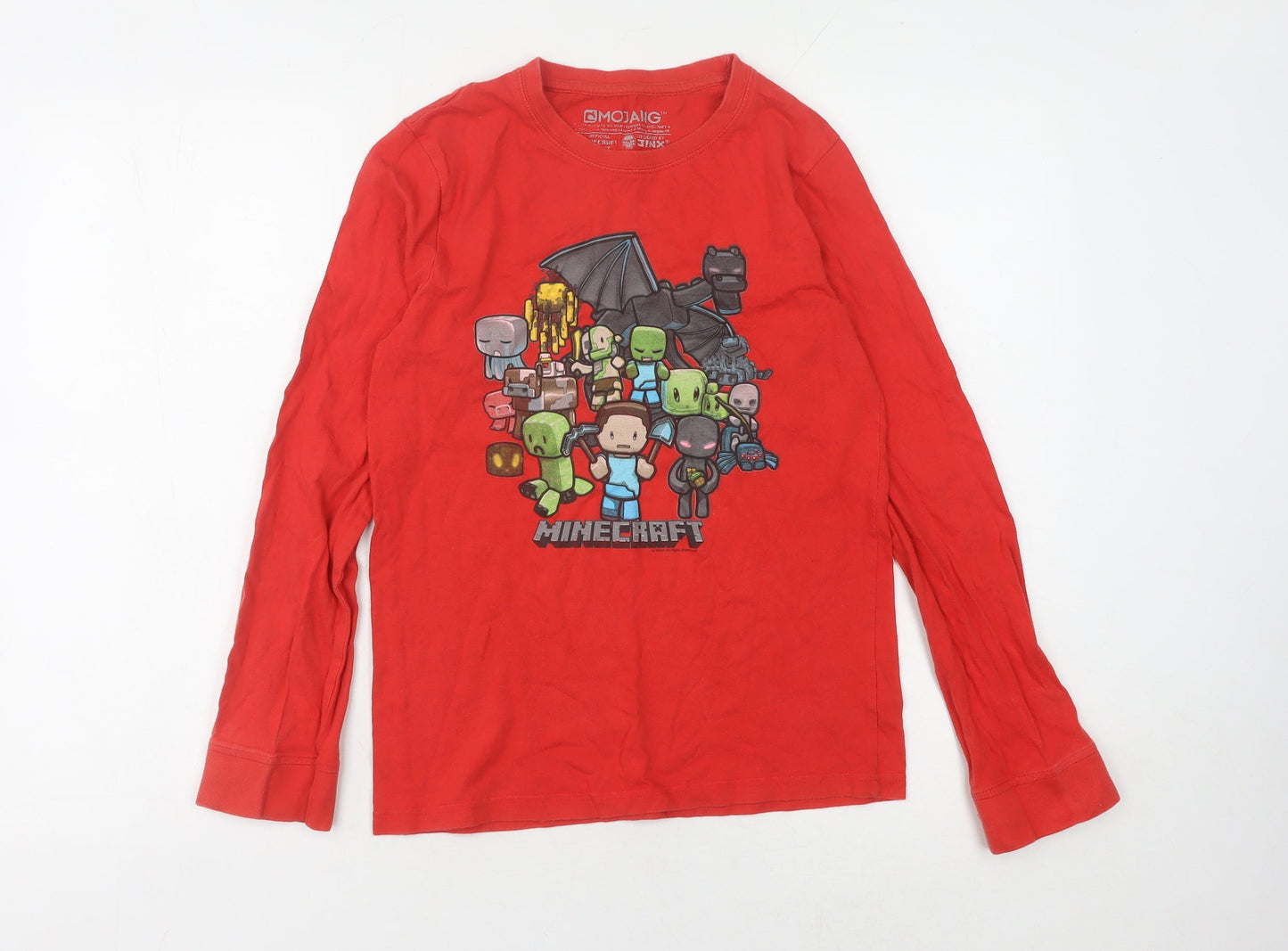 NU-MEG Boys Red Minecraft Long Sleeve T-Shirt 12-13 Years