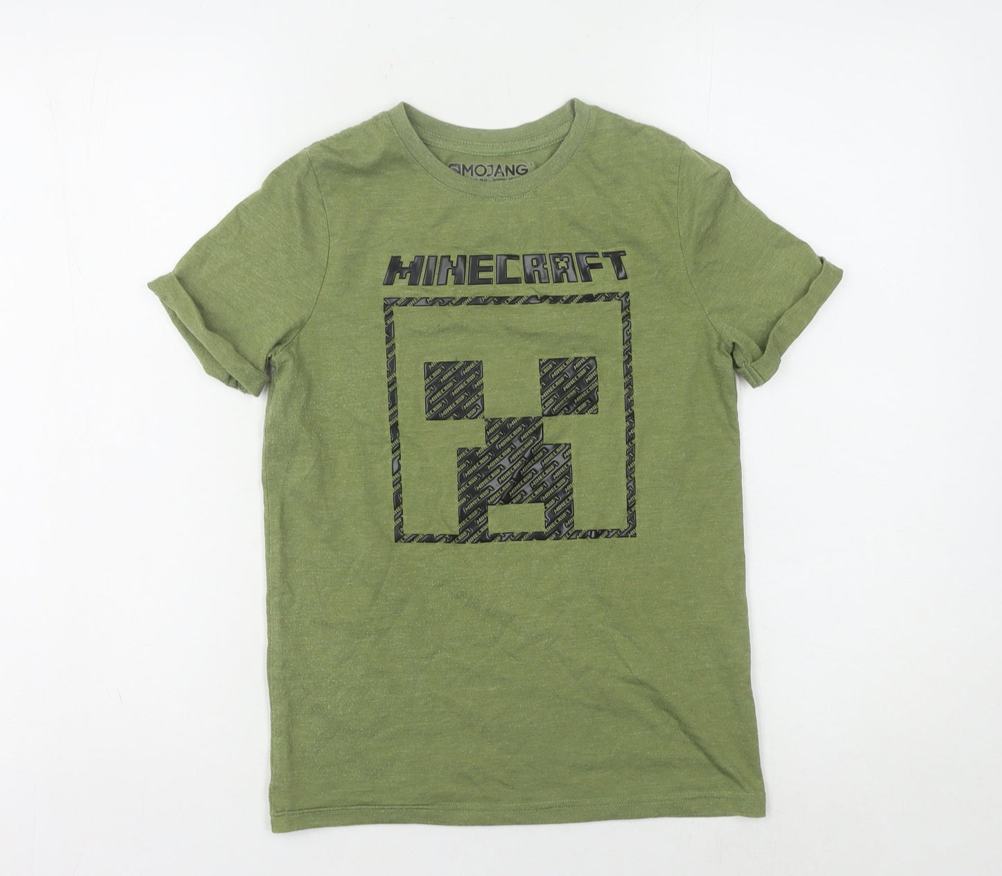 Jinx Boys Green Minecraft T-Shirt 9-10 Years Regular Fit