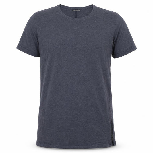Jack & Jones Men's Blue XL Zipped Round Neck T-Shirt