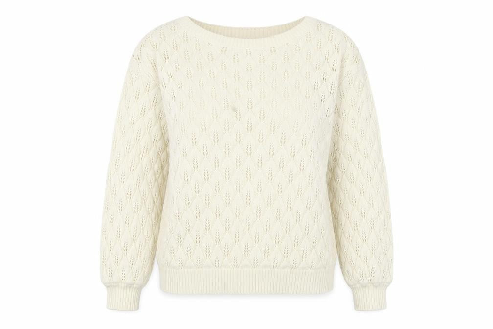 YAYA Women's Ivory Pullover Jumper Knit Medium