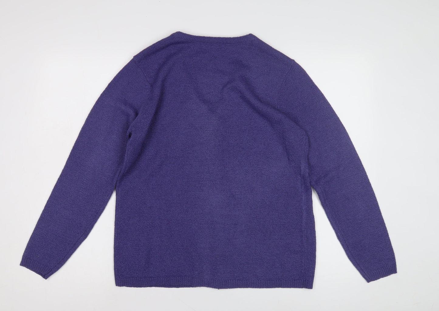 BM Women's Purple V-Neck Cardigan, Size S