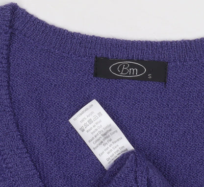 Bonmarché Women's Purple V-Neck Cardigan, Size S