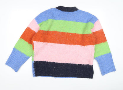 Back view of ASOS DESIGN Women's Multicoloured Striped Knit Jumper