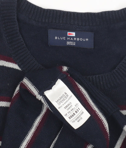 Marks & Spencer Men's Striped Pullover Jumper, Size S