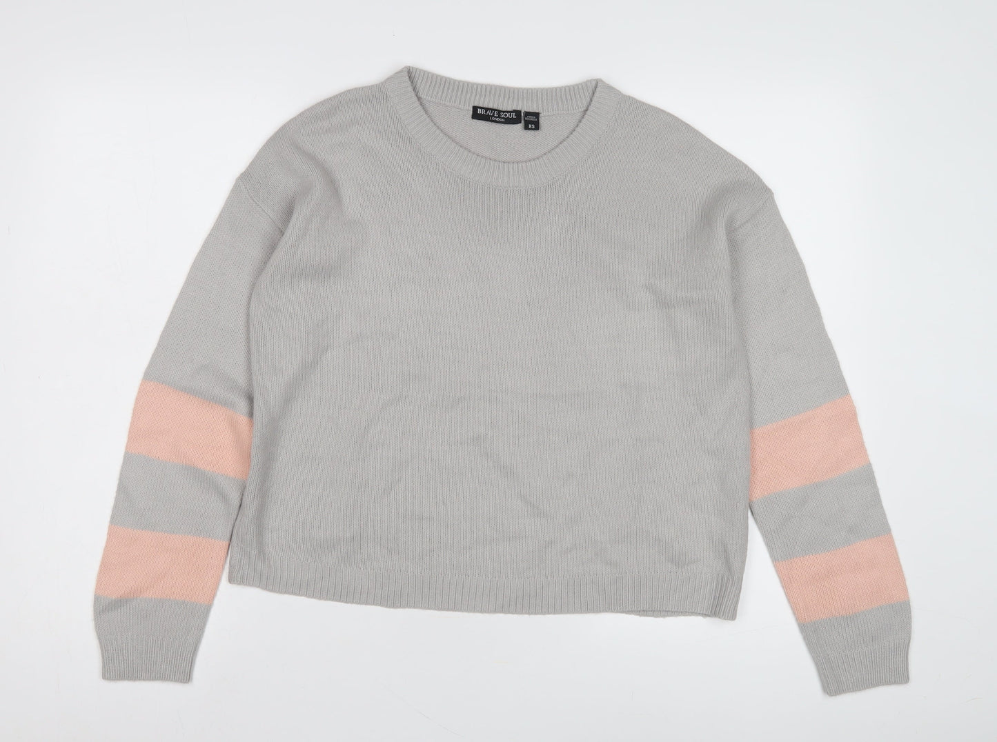 Brave Soul Women’s Grey XS Pullover Jumper