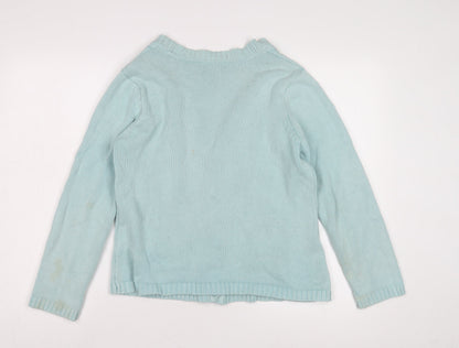 Bonmarché Women's Blue V-Neck Cardigan Size M