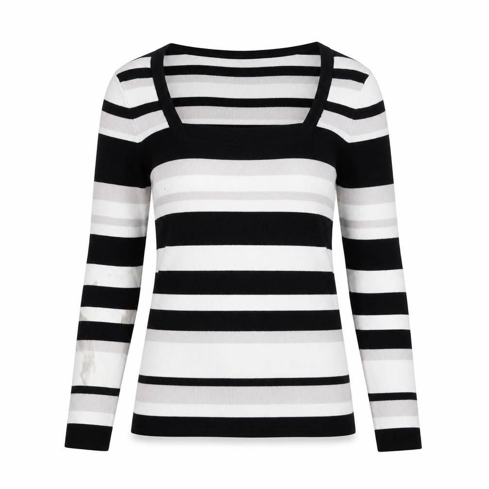 Oasis Women's XS Striped Black White Jumper