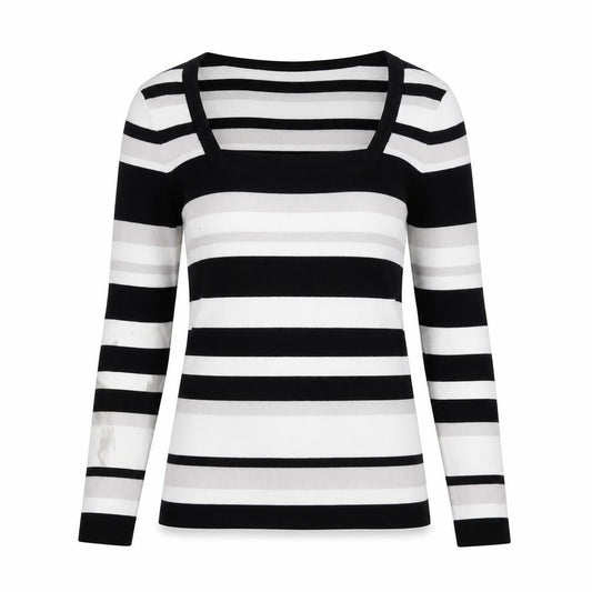 Oasis Women's XS Striped Black White Jumper