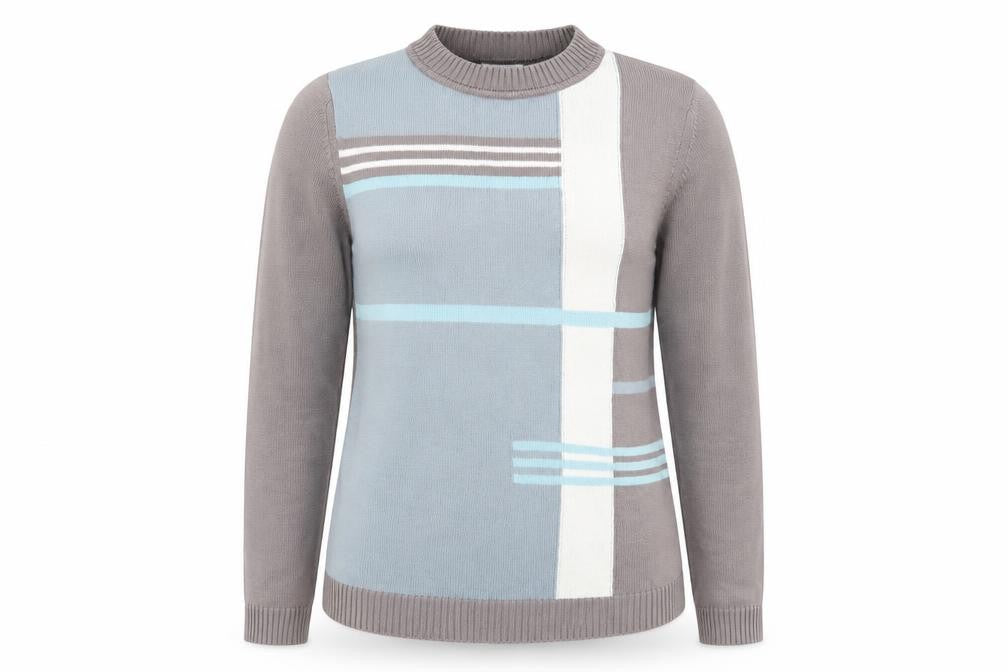 Damart Women's Grey Mock Neck Pullover Jumper S