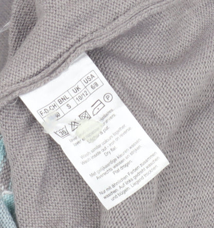 Damart Women's Grey Mock Neck Pullover Jumper S