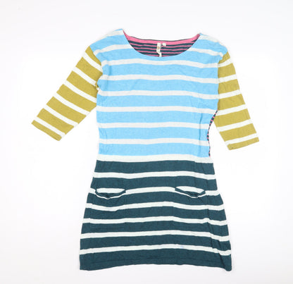 White Stuff Women's Multicoloured Tunic Jumper Size 10