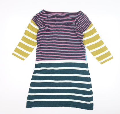 White Stuff Women's Multicoloured Tunic Jumper Size 10