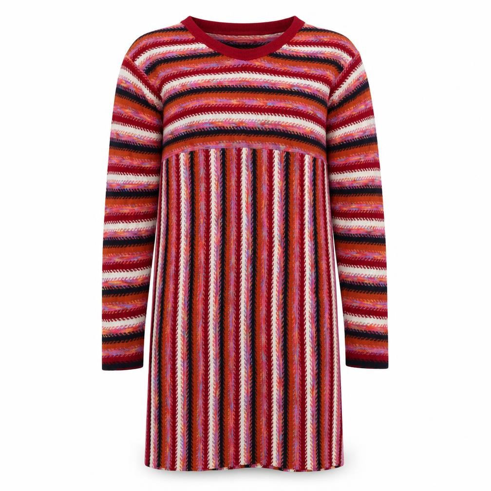 Next Women's Multicoloured Striped Knit Dress, Size S, Long Sleeve