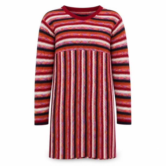 Next Women's Multicoloured Striped Knit Dress, Size S, Long Sleeve