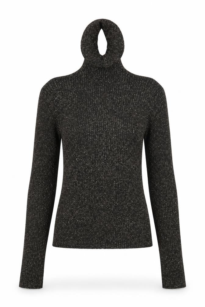 Divided Women's Black High Neck Slim Jumper, Size S