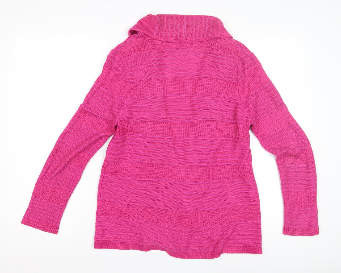 Marks and Spencer Women's Pink Open Front Cardigan, Size 10, Wool Blend