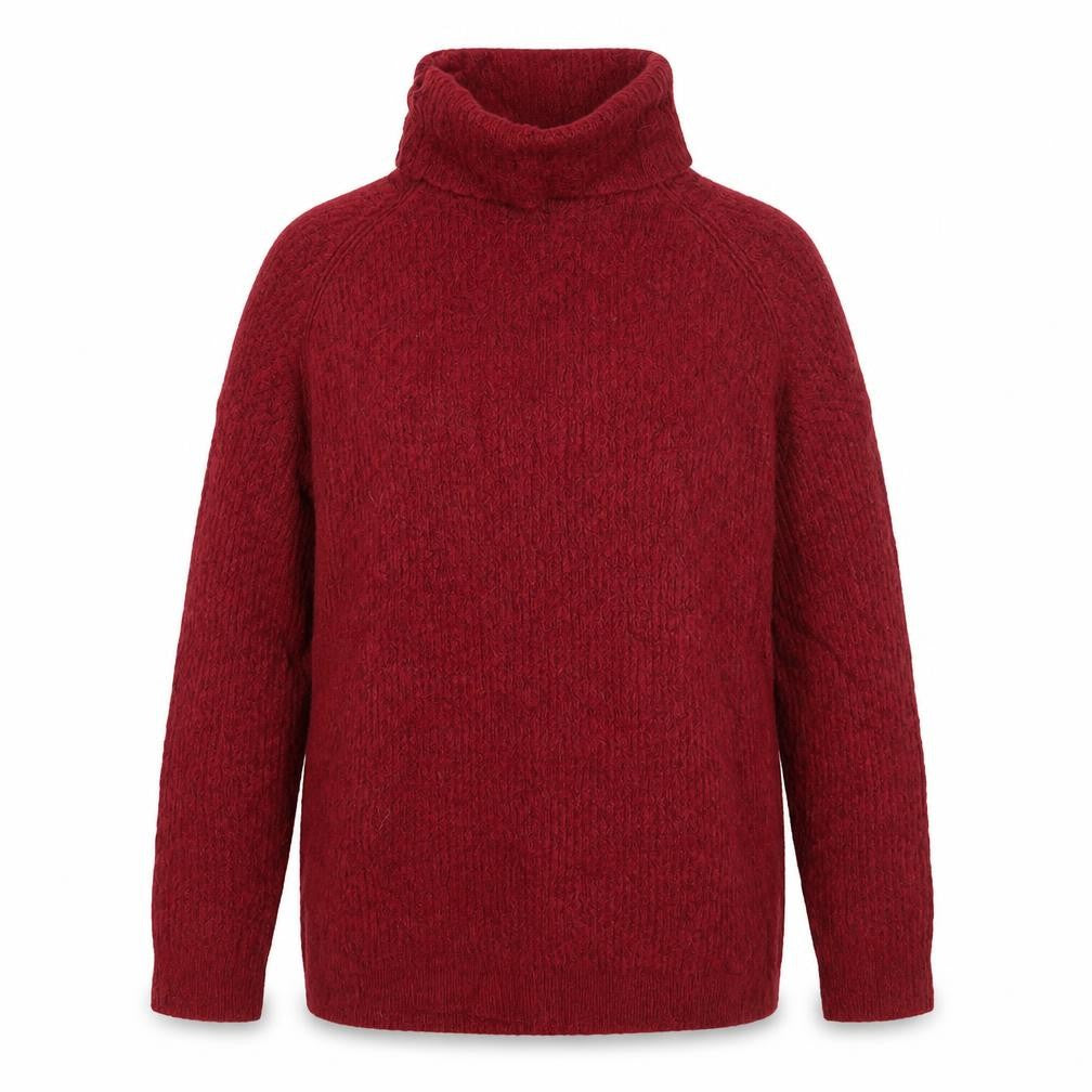 ONLY Women's Red Cowl Neck Pullover Jumper Size S