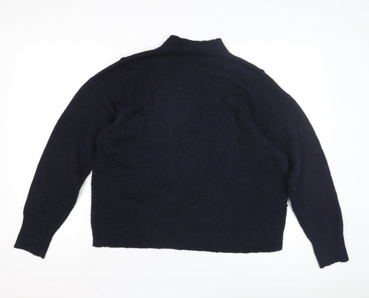 Oasis Women's Black Mock Neck Jumper S