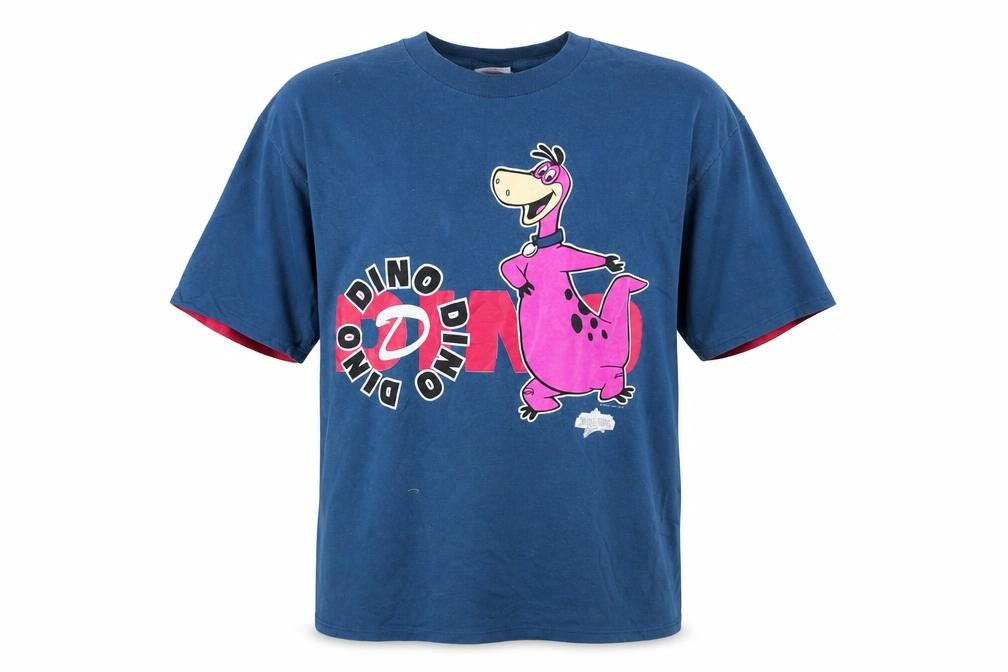 Wellington Apparel Men’s Blue Flintstones Cartoon Tee L