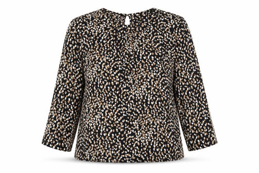 Hobbs Women's Multicoloured Animal Print Blouse, M, Casual