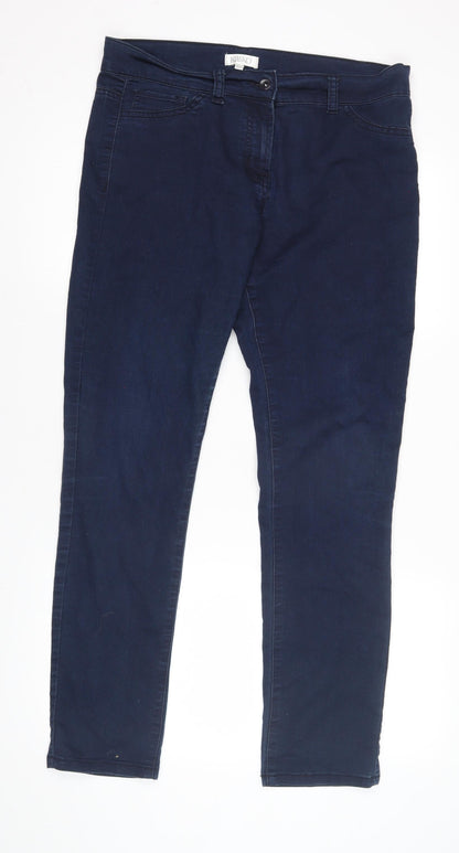 Additional front view of Kaliko Women's Blue Skinny Jeans, size 14