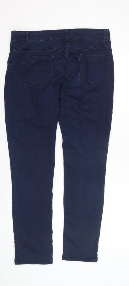 Back view of Kaliko Women's Blue Skinny Jeans, size 14