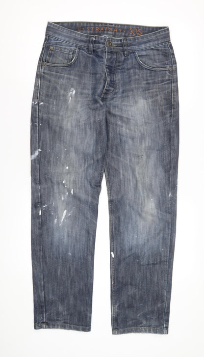 Next Men's Blue Straight Jeans 30 S Regular Fit