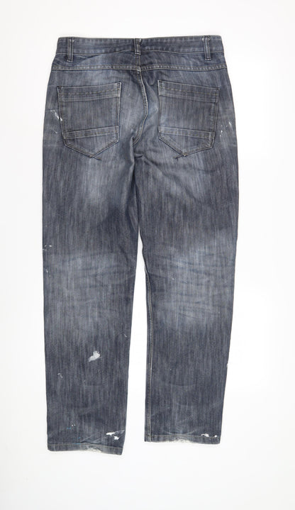 Next Men's Blue Straight Jeans 30 S Regular Fit