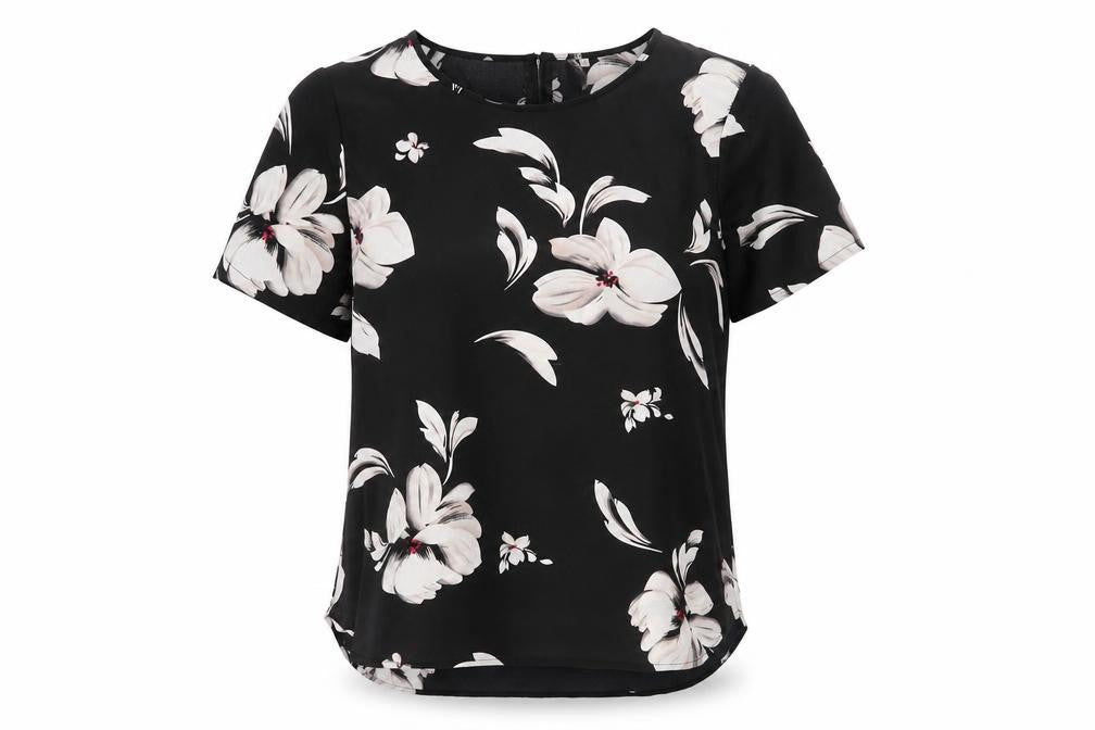 Only Carmakoma Women's Black Floral Blouse Size 16