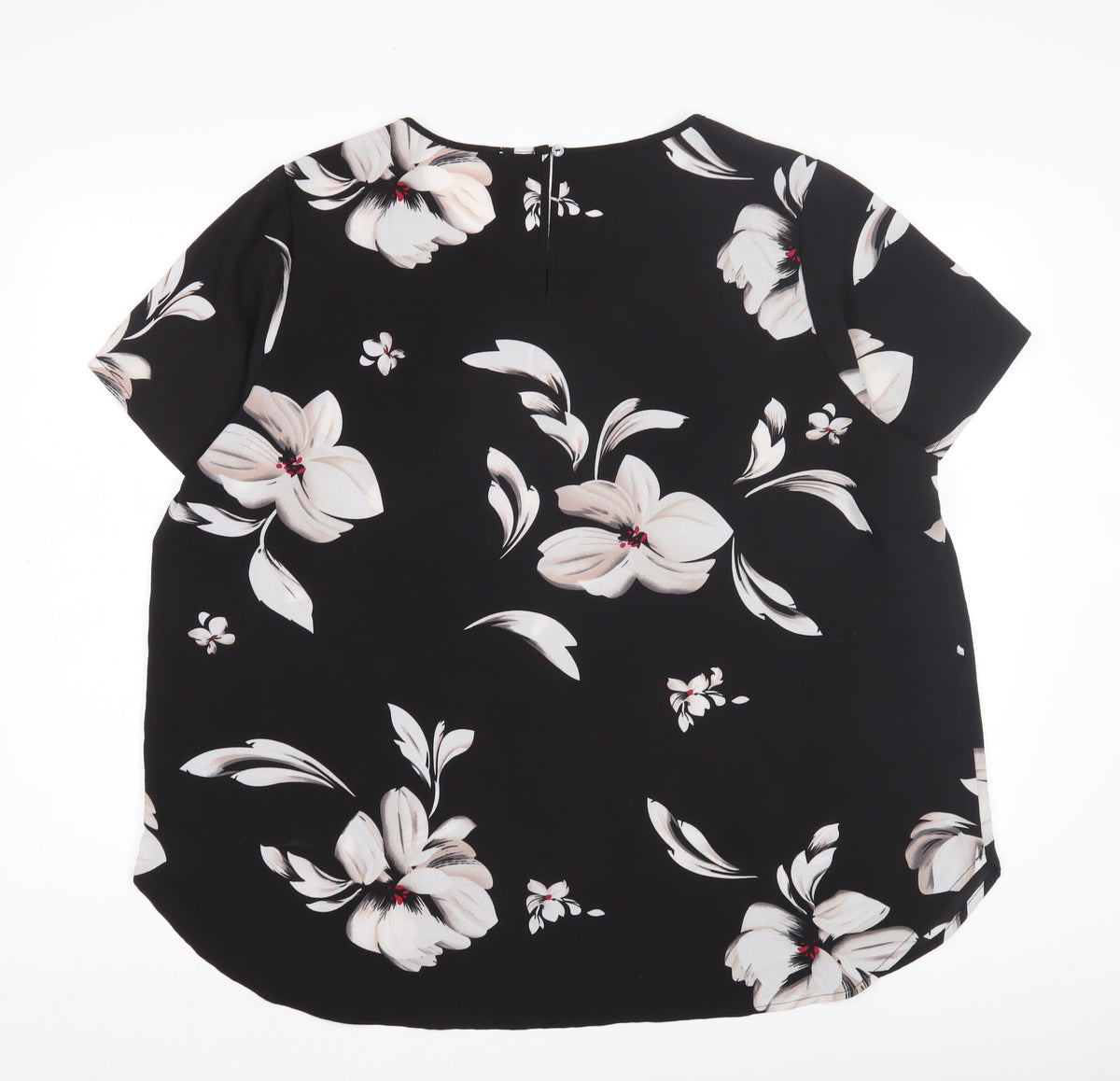 Only Carmakoma Women's Black Floral Blouse Size 16