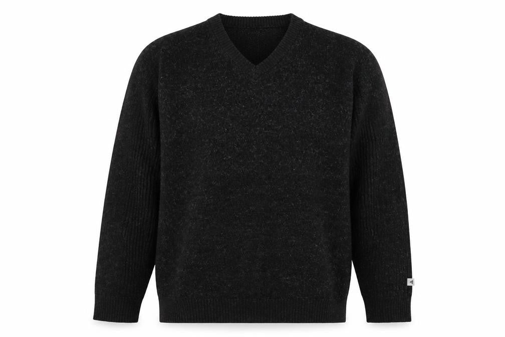 Morley Men's Black V-Neck Pullover Jumper L