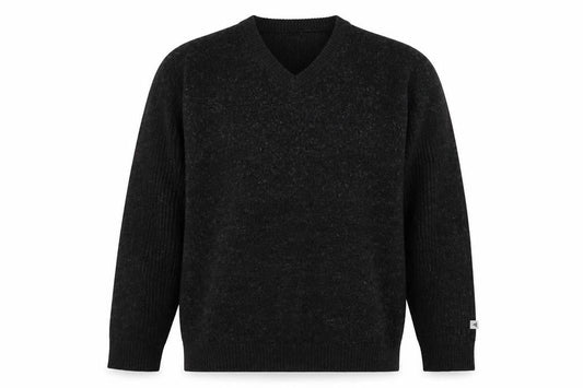 Morley Men's Black V-Neck Pullover Jumper L