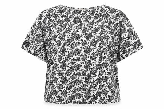Marks & Spencer Women's Black Floral T-Shirt Size 16 Casual