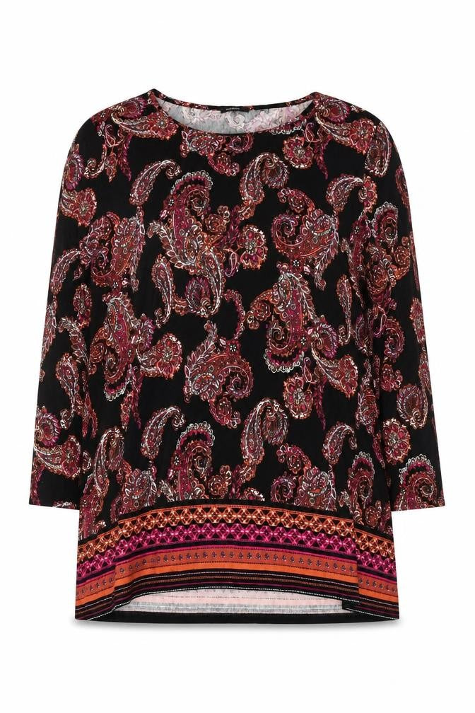 Roman Women's Paisley Top Size 18 Multicoloured 3/4 Sleeve