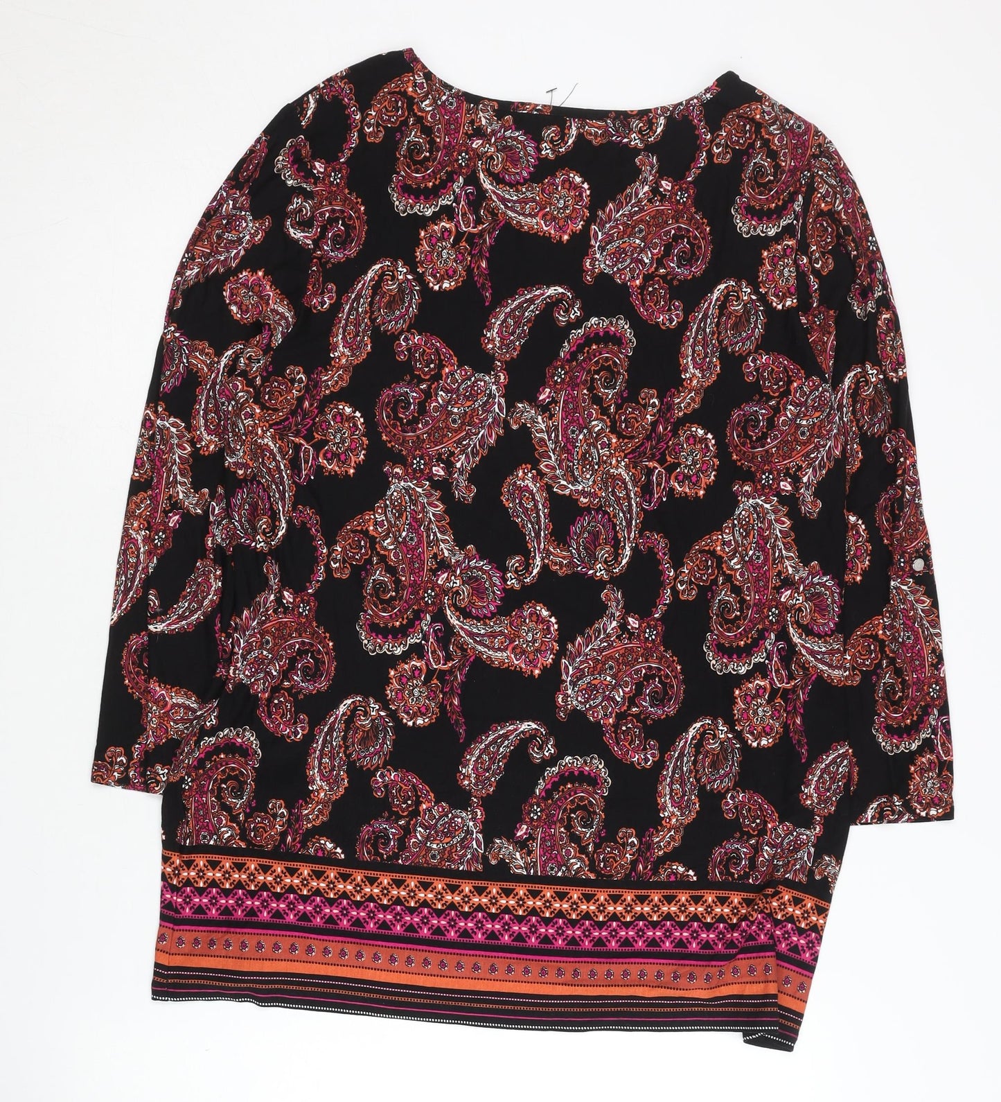 Roman Women's Paisley Top Size 18 Multicoloured 3/4 Sleeve