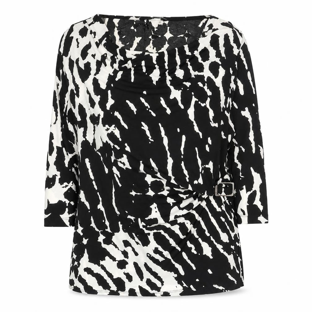 Nightingales Women's Black Cowl Neck Blouse Size 18
