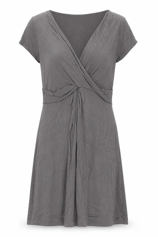 The White Company Grey Women's Knee Length Wrap Dress M