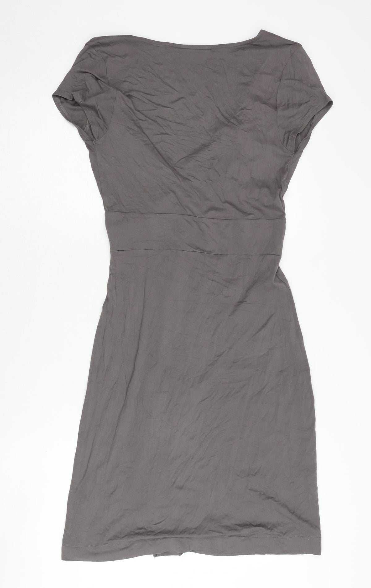 The White Company Grey Women's Knee Length Wrap Dress M